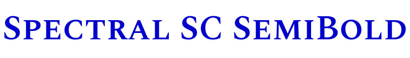 Spectral SC SemiBold fonte